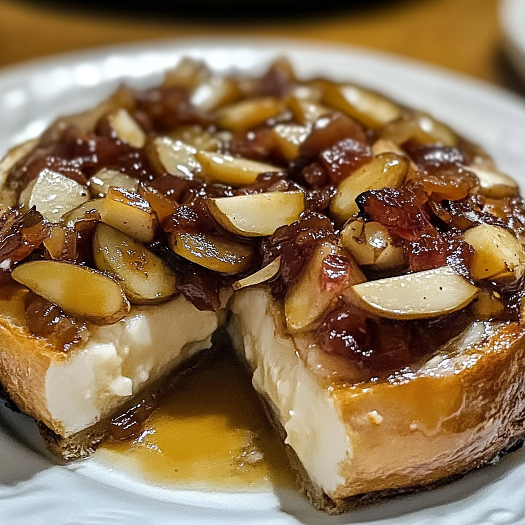 Recipe preparation for Baked Brie with Apple Chutney