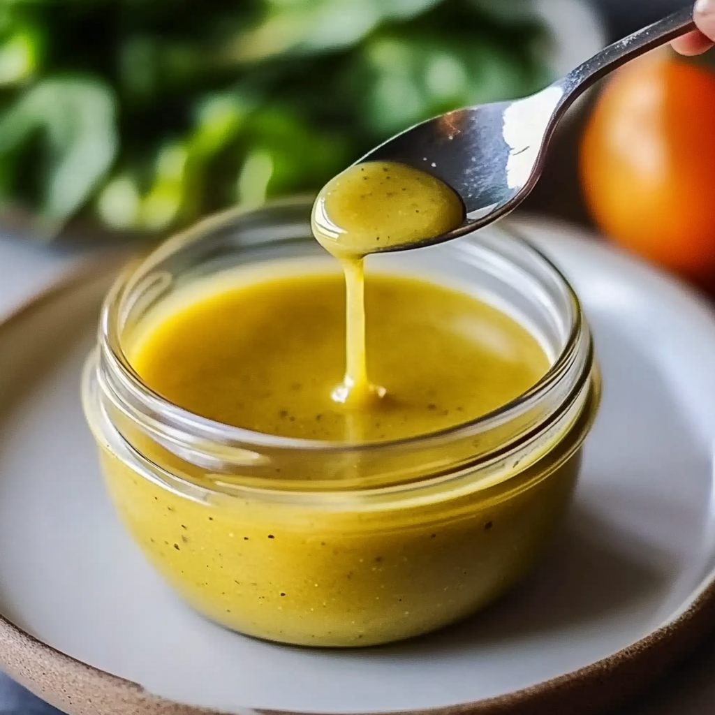 Recipe preparation for Zesty Lemon Vinaigrette Dressing