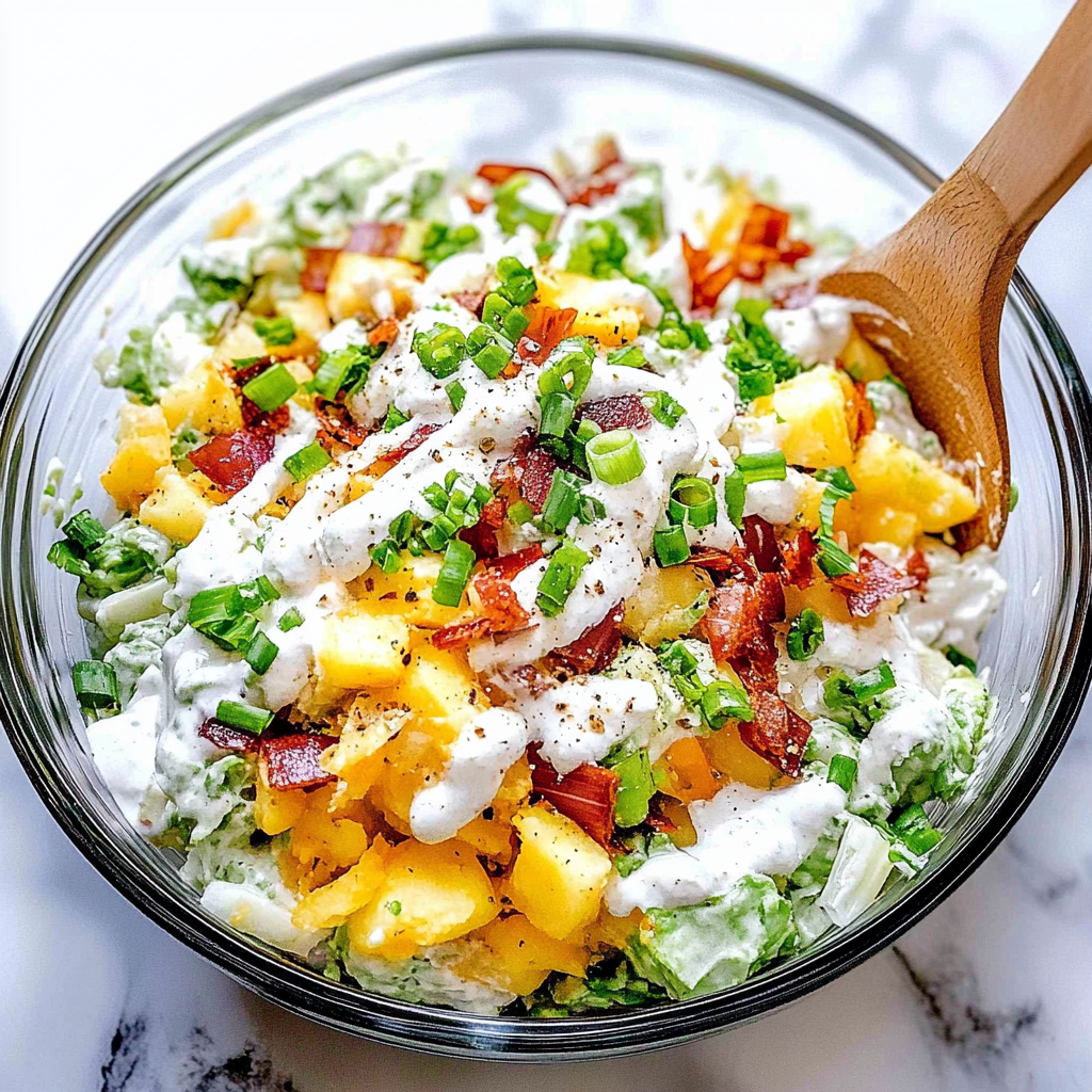 Recipe preparation for Loaded Baked Potato Salad