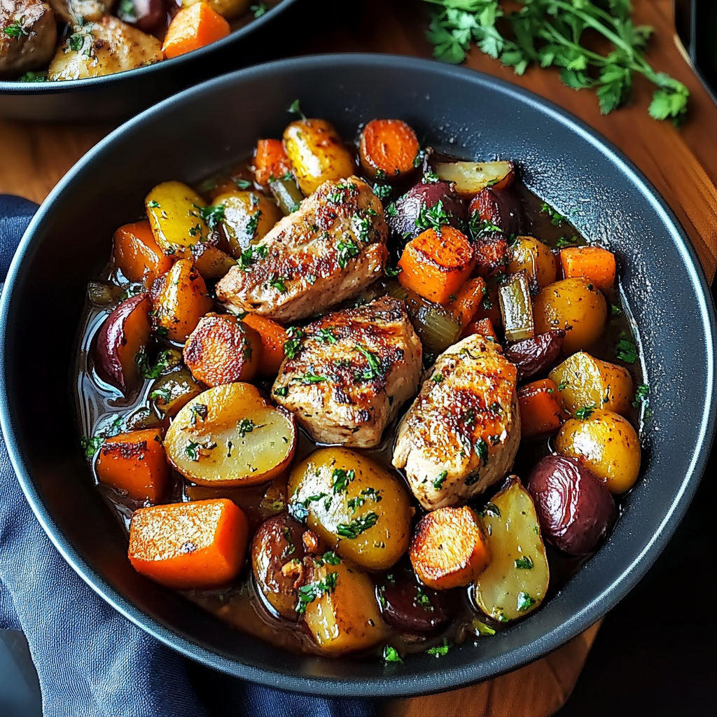 Recipe preparation for Classic Lamb Stew with Root Vegetables