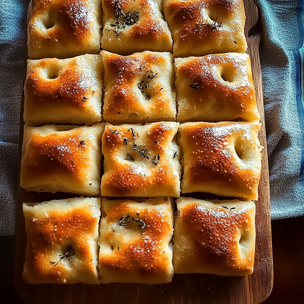 Recipe preparation for Homemade Focaccia Bread