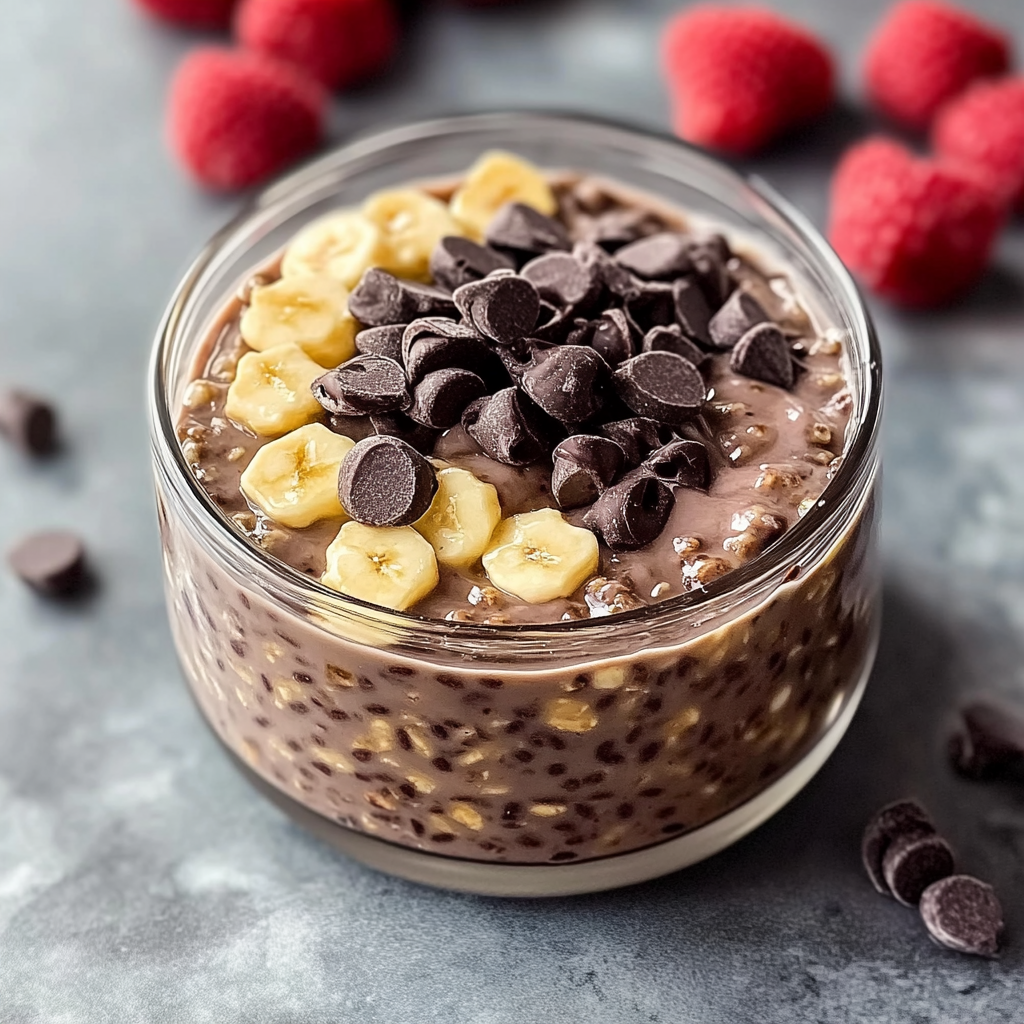 Recipe preparation for Chocolate Protein Overnight Oats