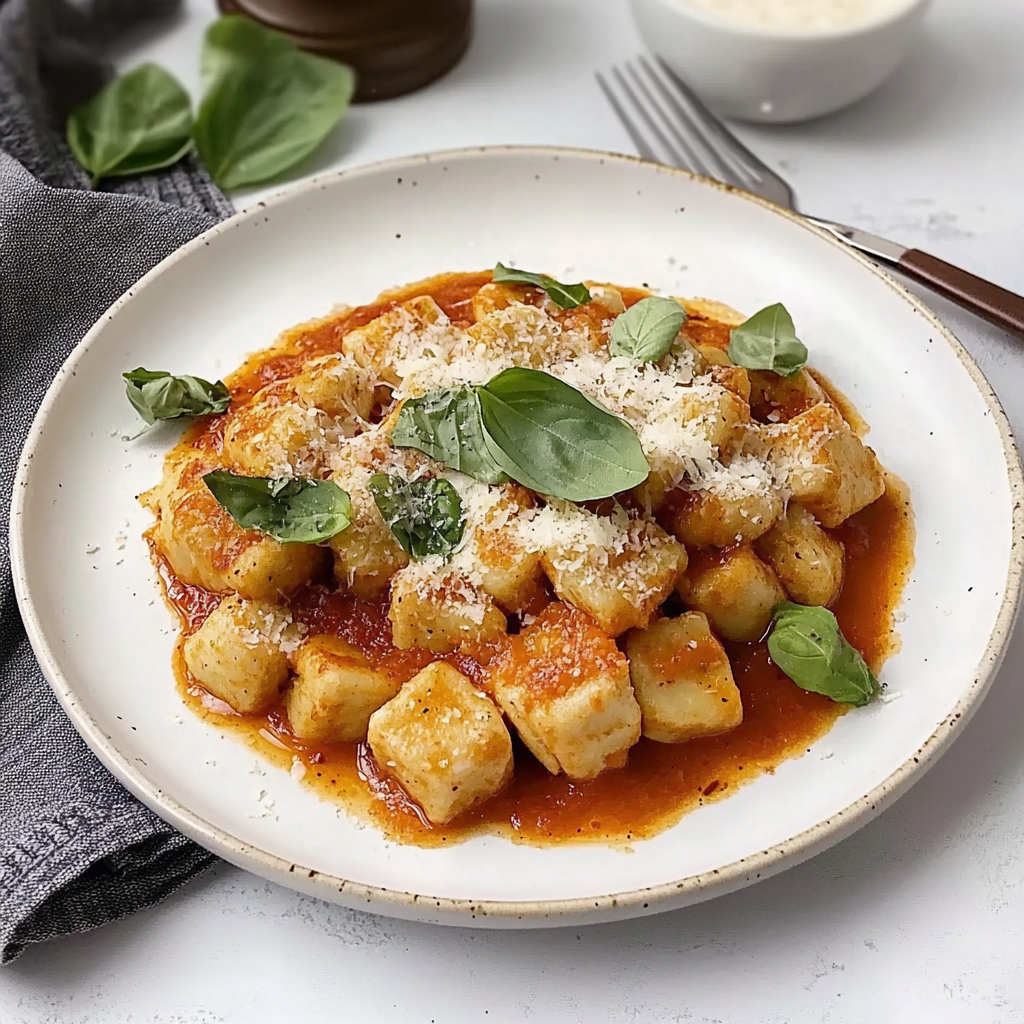 Recipe preparation for High Protein Tofu Gnocchi