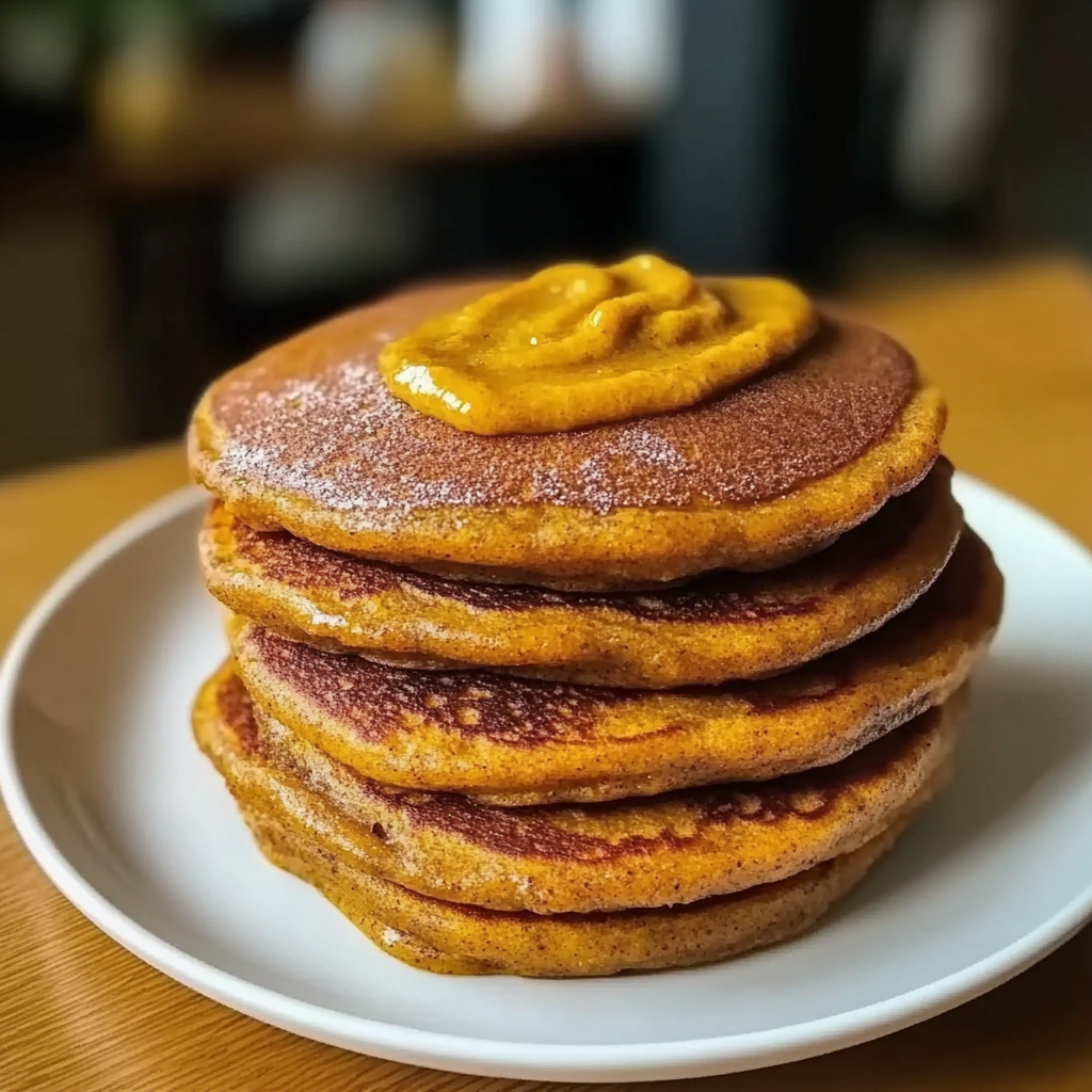 Recipe preparation for Pumpkin Pancakes
