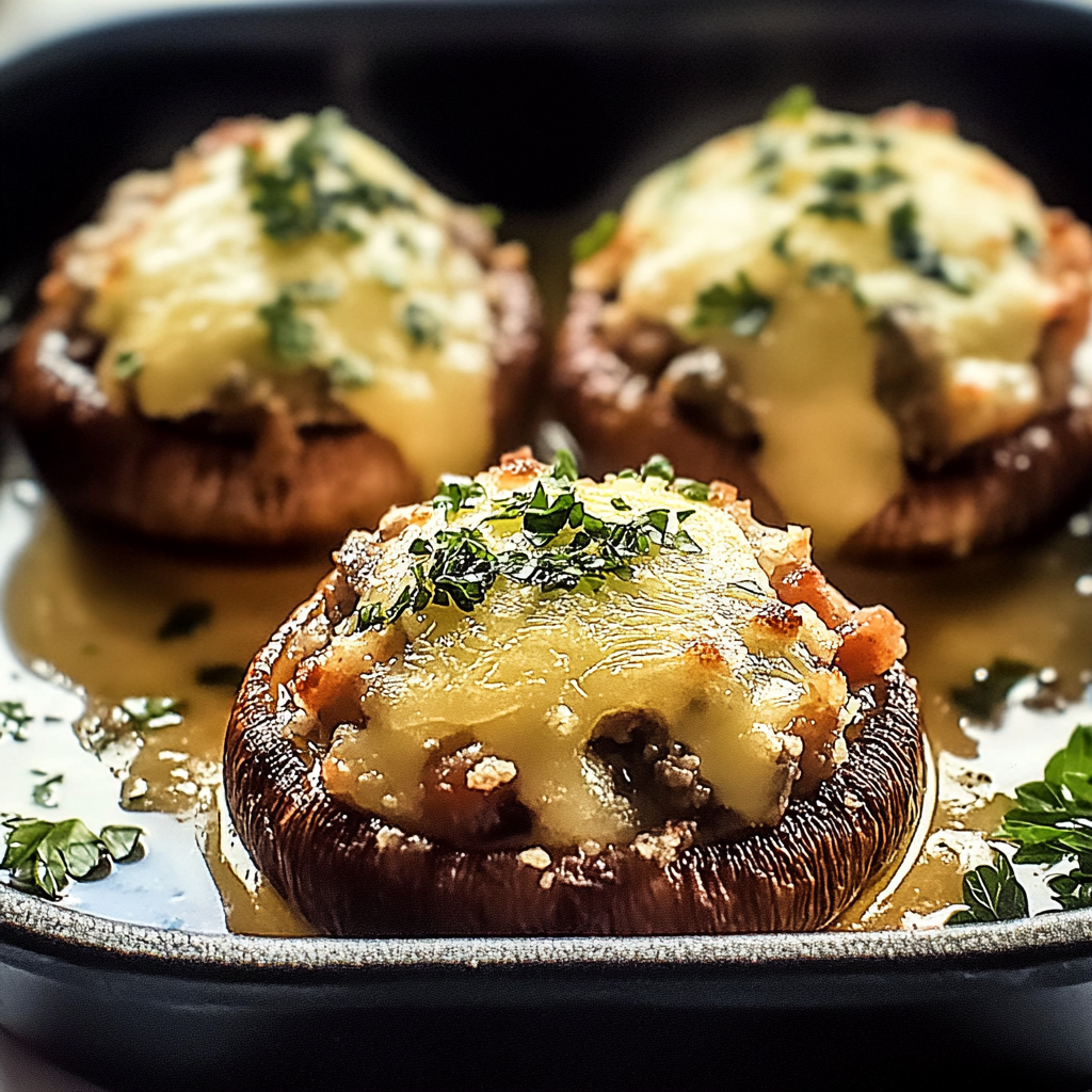 Recipe preparation for Stuffed Mushrooms