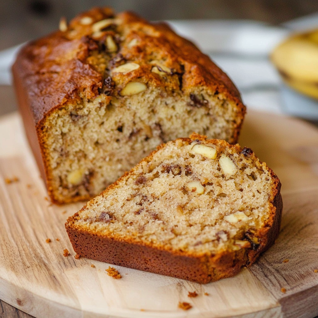 Recipe preparation for Bourbon Banana Bread