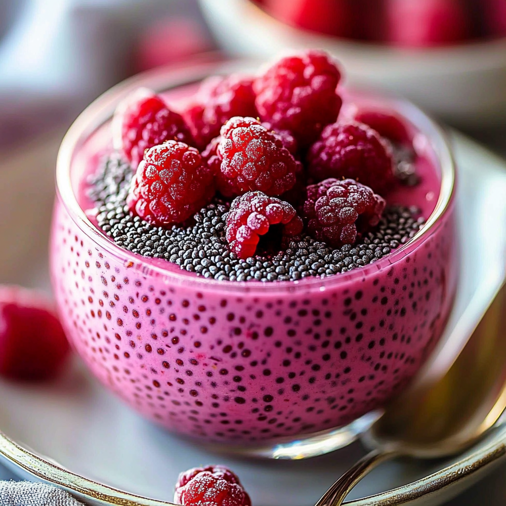 Recipe preparation for Raspberry Chia Pudding