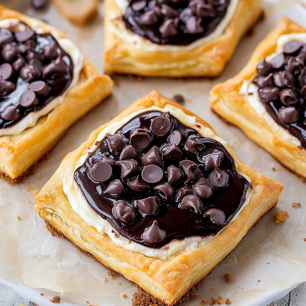 Recipe preparation for Chocolate Cream Cheese Danish