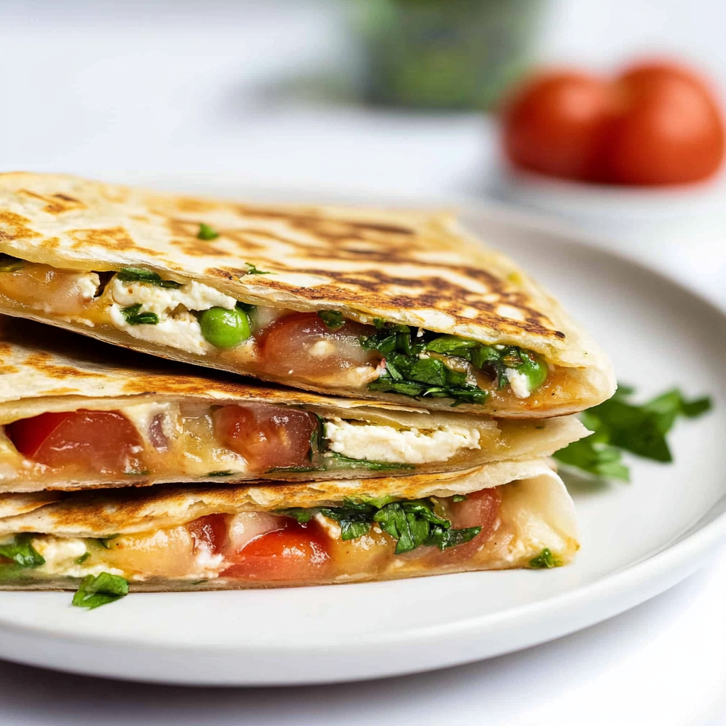 Recipe preparation for Mediterranean Quesadillas
