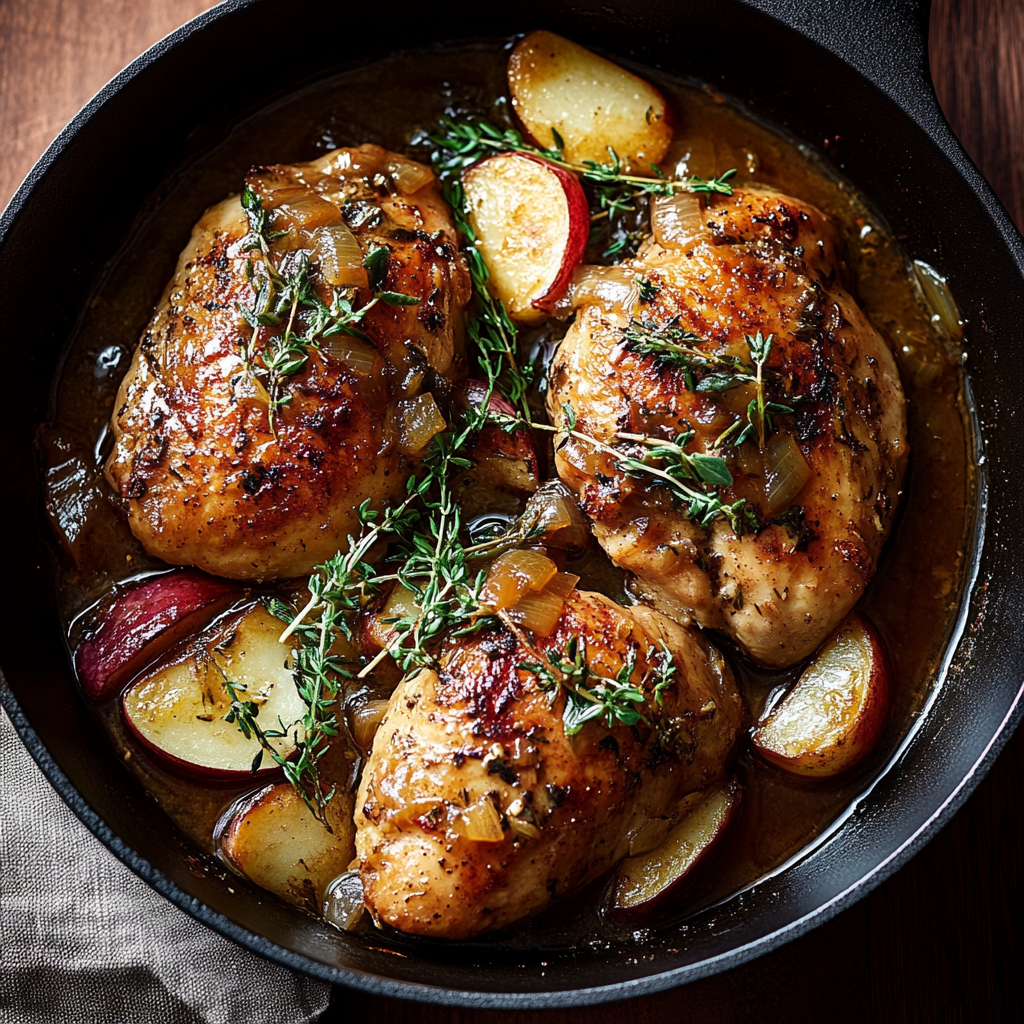 Recipe preparation for Apple Maple Chicken