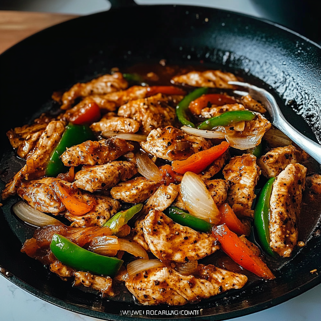 Recipe preparation for Black Pepper Chicken