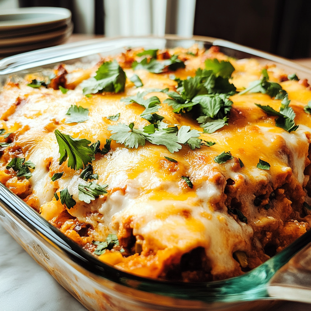 Recipe preparation for Huevos Rancheros Breakfast Casserole