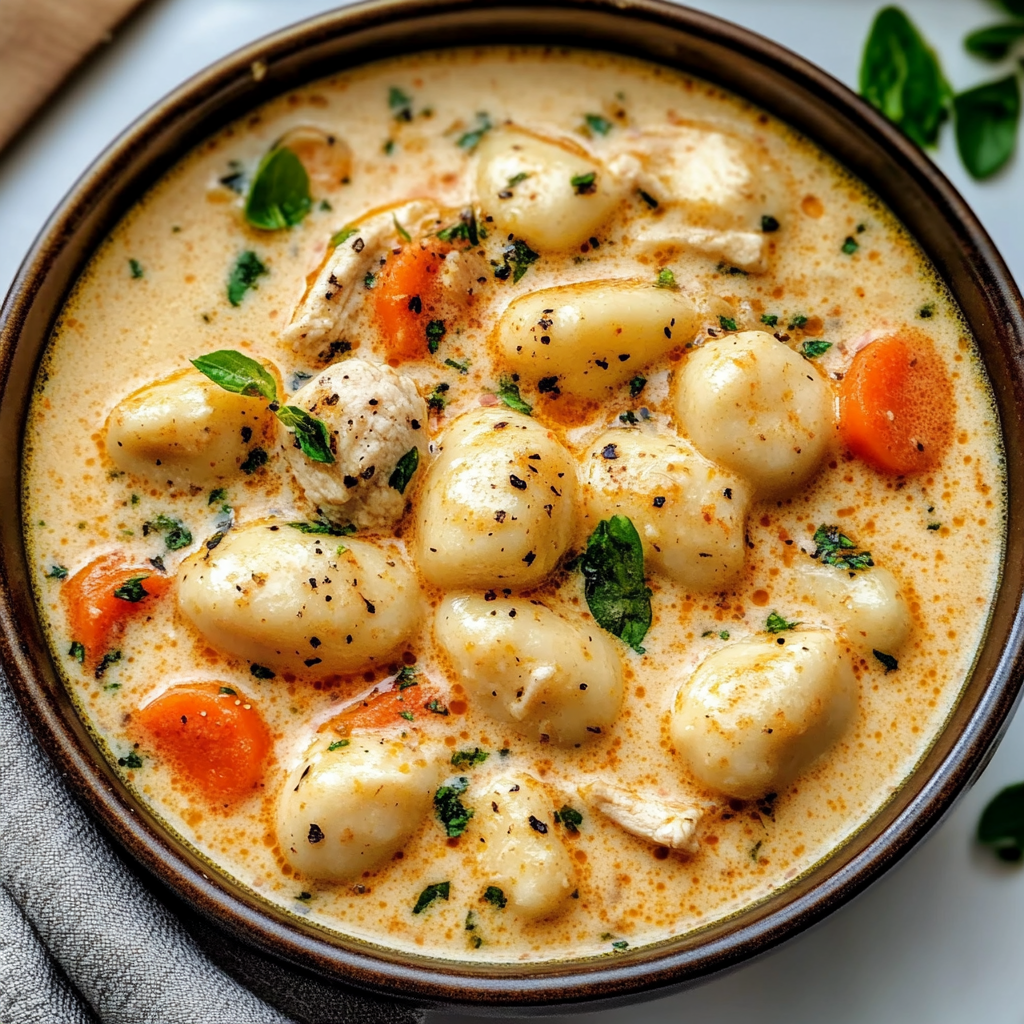 Recipe preparation for Chicken Gnocchi Soup