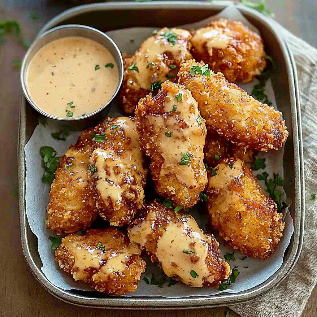 Recipe preparation for Crispy Bang Bang Chicken