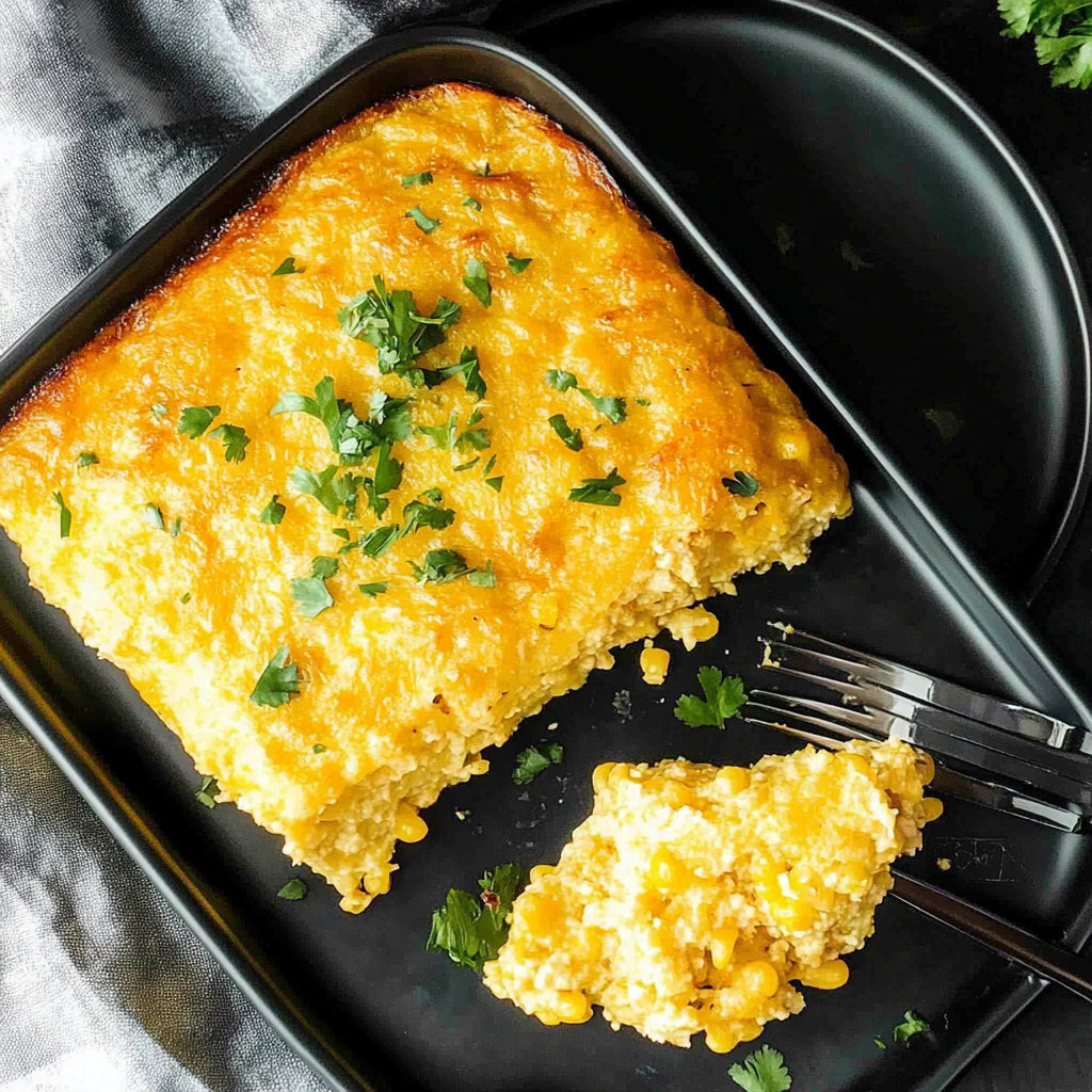 Recipe preparation for Creamed Corn Casserole