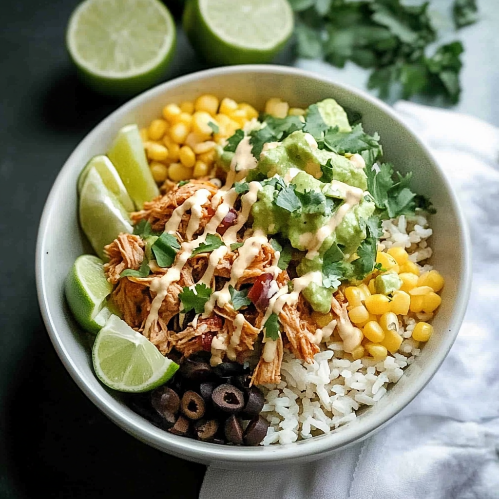 Recipe preparation for Slow Cooker Chicken Burrito Bowl