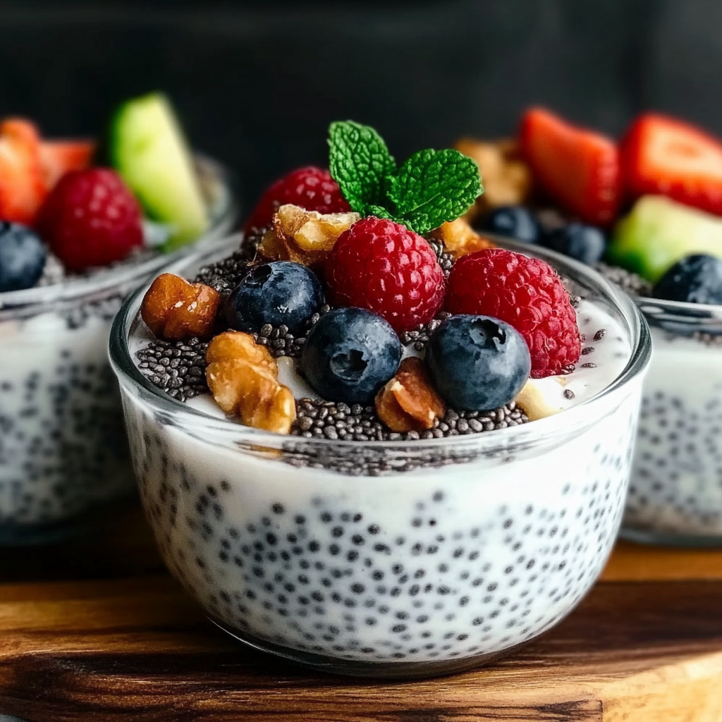 Recipe preparation for Yogurt Chia Bowls That Boost Your Morning Energy