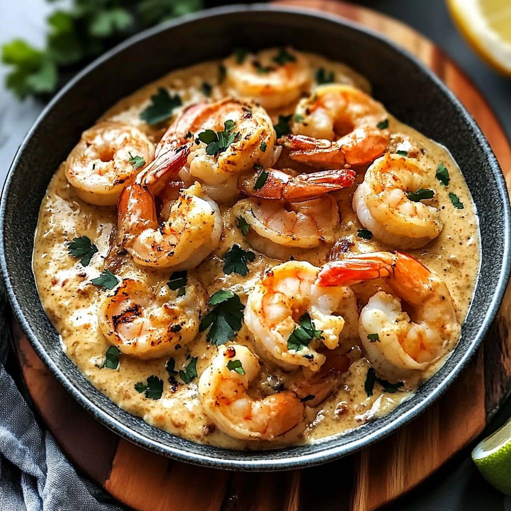 Recipe preparation for Creamy Coconut Shrimp