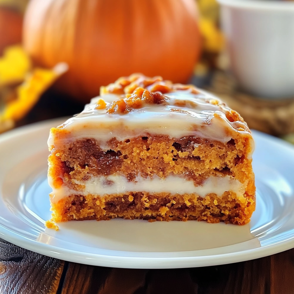 Recipe preparation for Pumpkin Honey Bun Cake