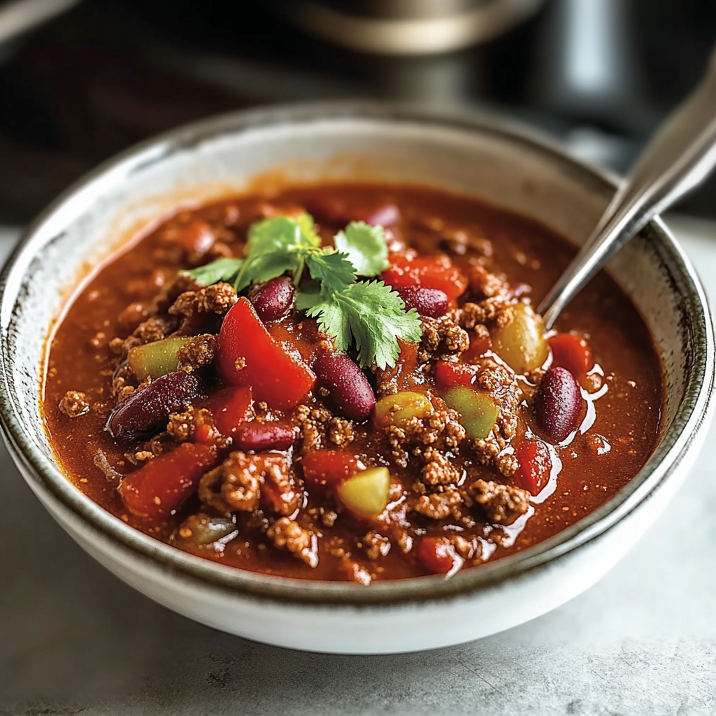 Recipe preparation for Classic Homemade Chili Recipe