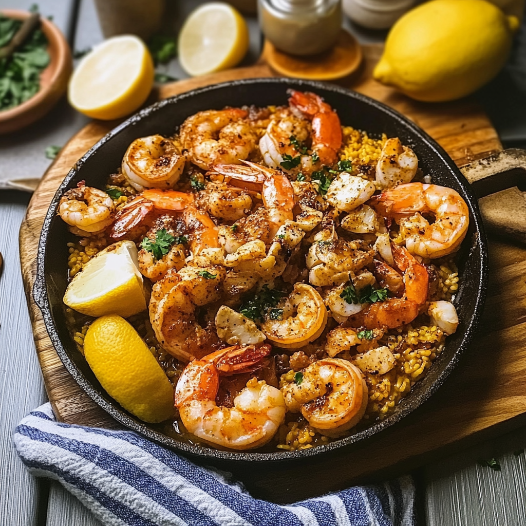 Recipe preparation for Cajun Garlic Seafood Boil