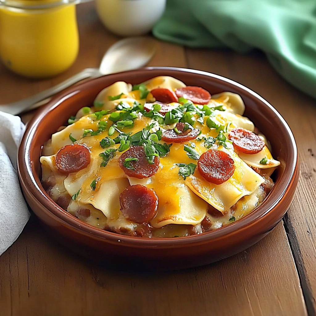 Recipe preparation for Slow Cooker Pierogi Bake