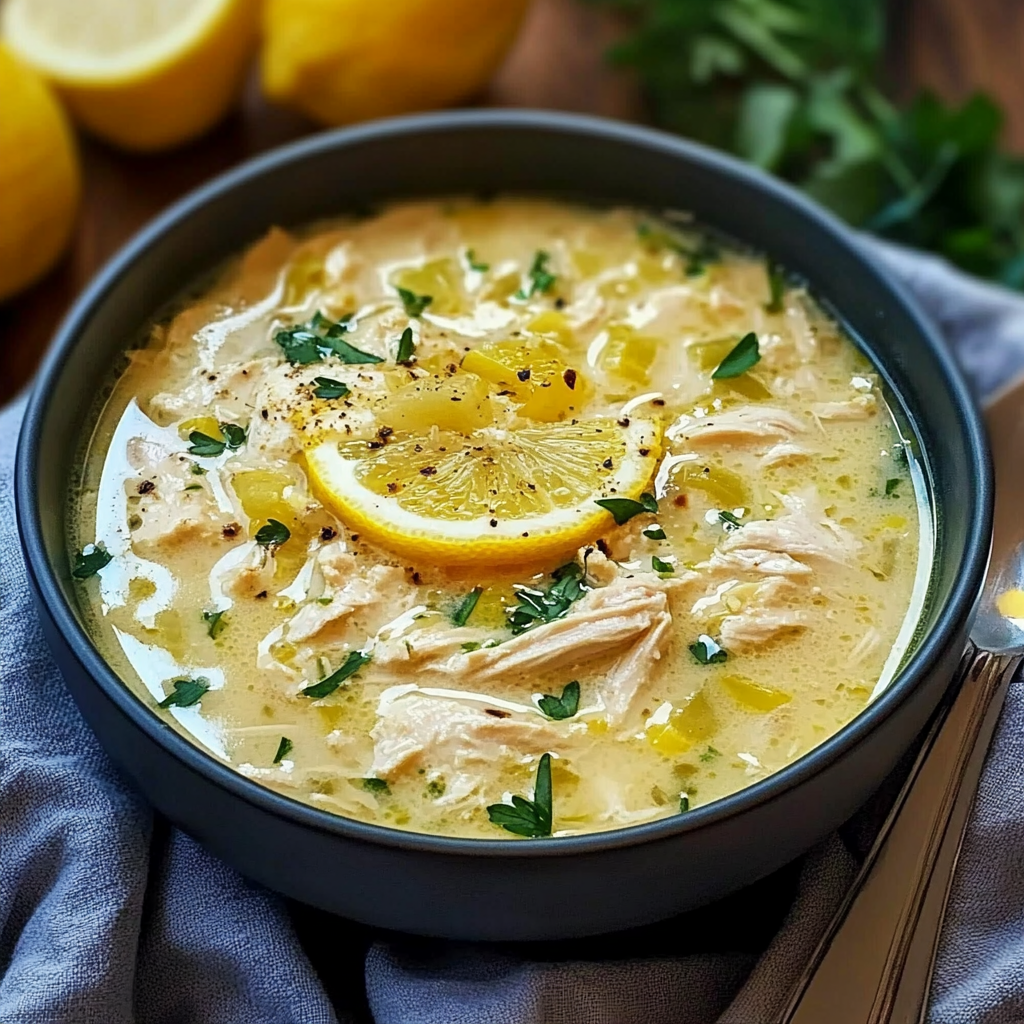 Recipe preparation for Avgolemono: Greek Lemon Chicken Soup