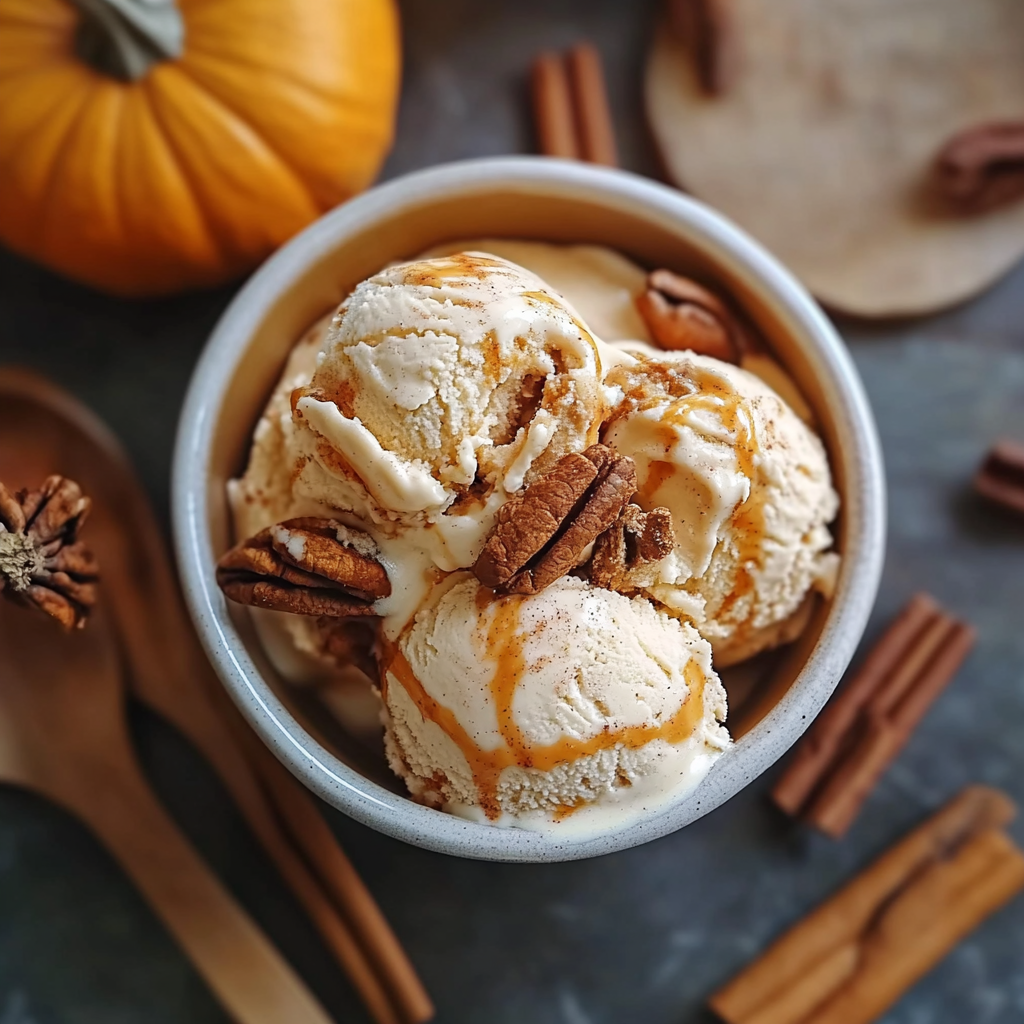Recipe preparation for Pumpkin Ice Cream
