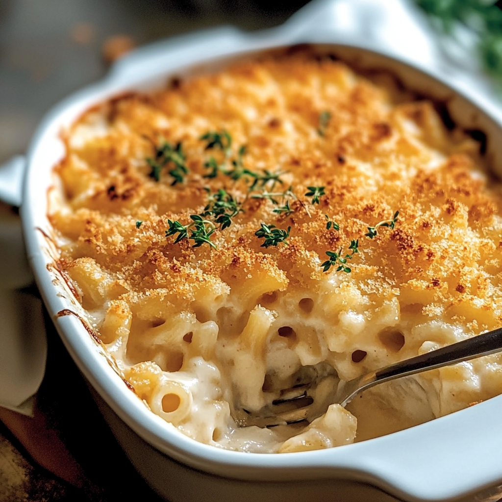 Recipe preparation for Homemade Baked Mac and Cheese