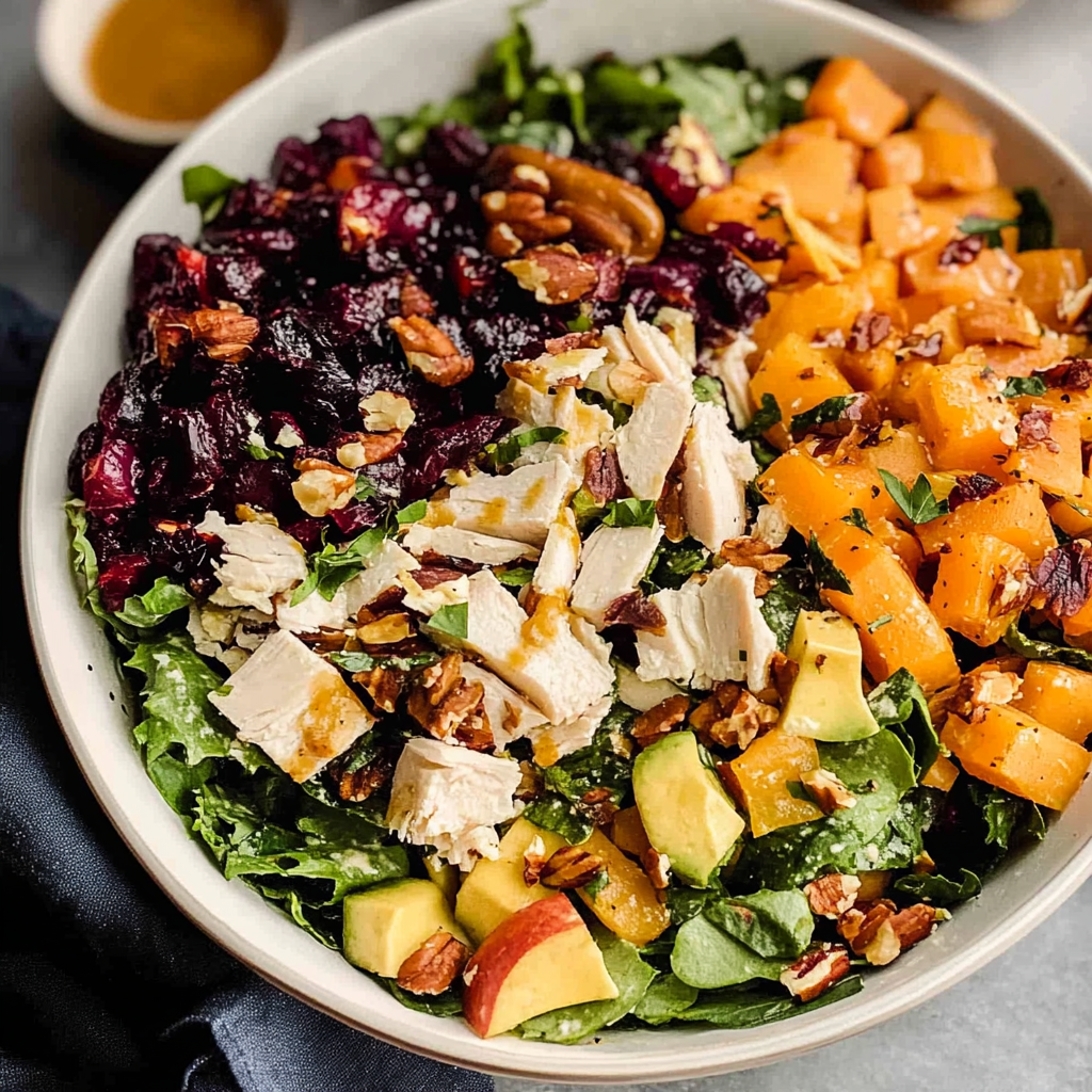 Recipe preparation for Fall Harvest Salad