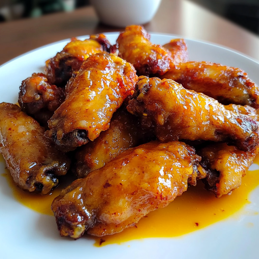 Recipe preparation for Air Fryer Mango Habanero Wings in 30 Minutes