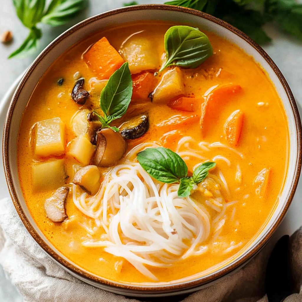 Recipe preparation for Coconut Curry Soup