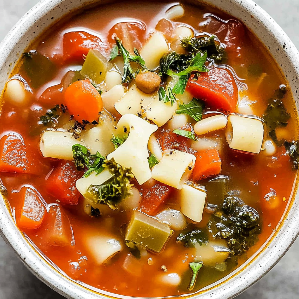 Recipe preparation for Minestrone Soup