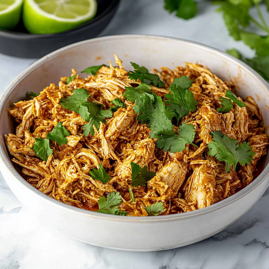 Recipe preparation for Mexican Shredded Chicken