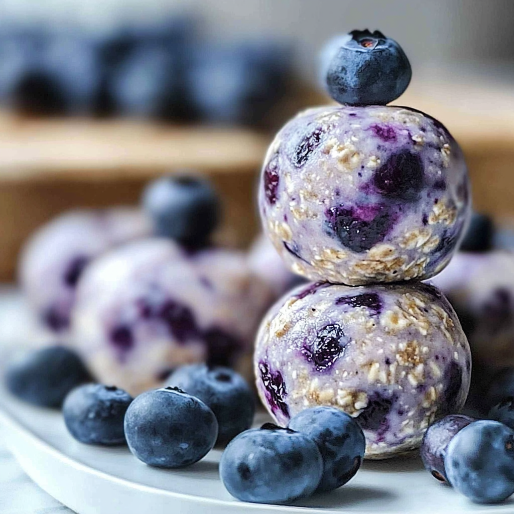 Recipe preparation for Blueberry Cheesecake Protein Bites