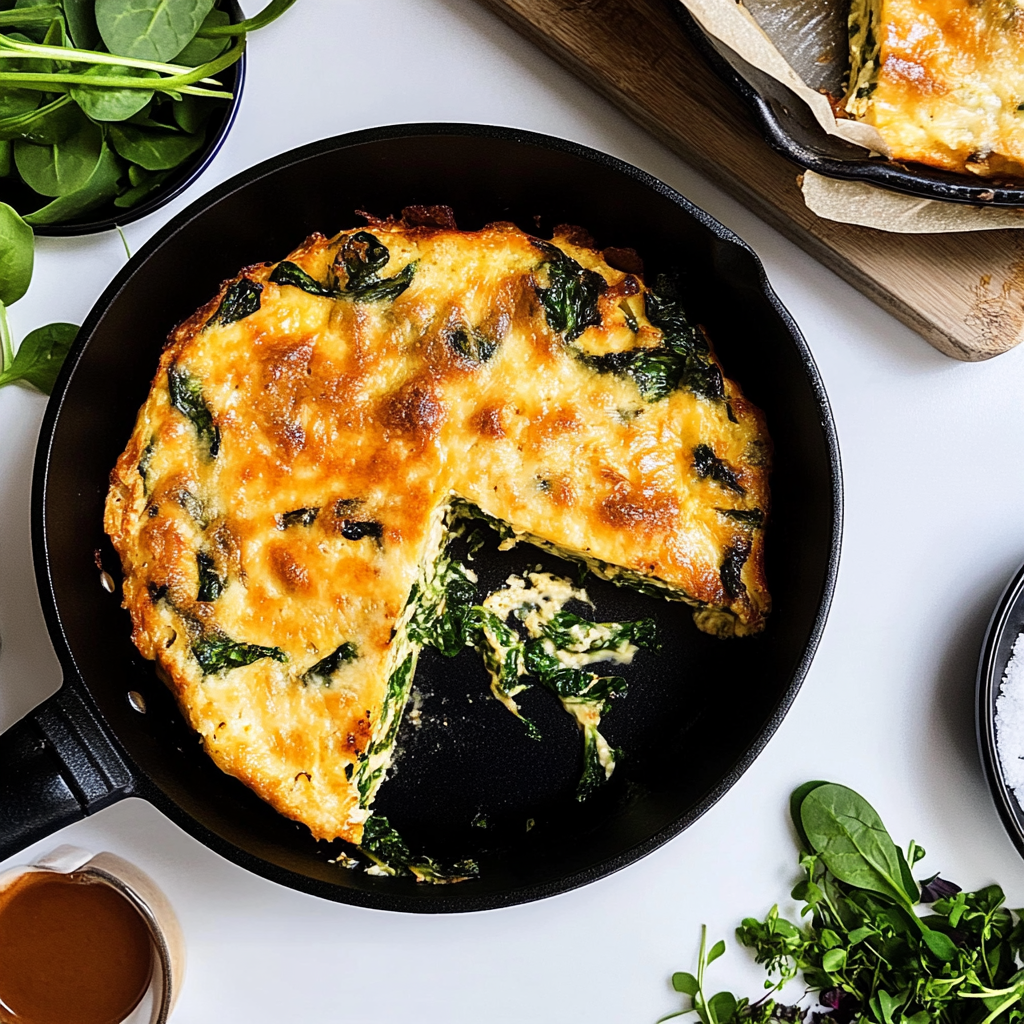 Recipe preparation for Spinach Skillet