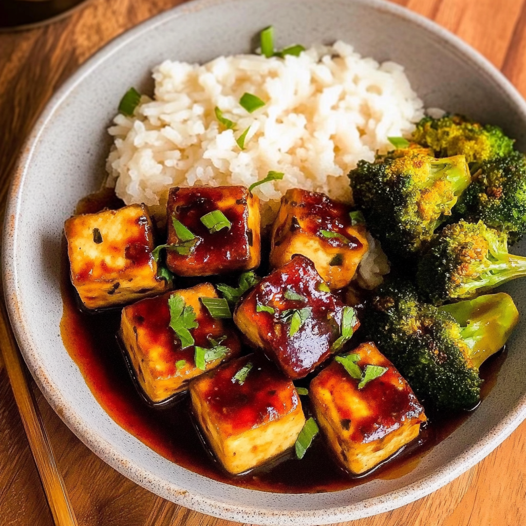 Recipe preparation for Tofu with chimichurri