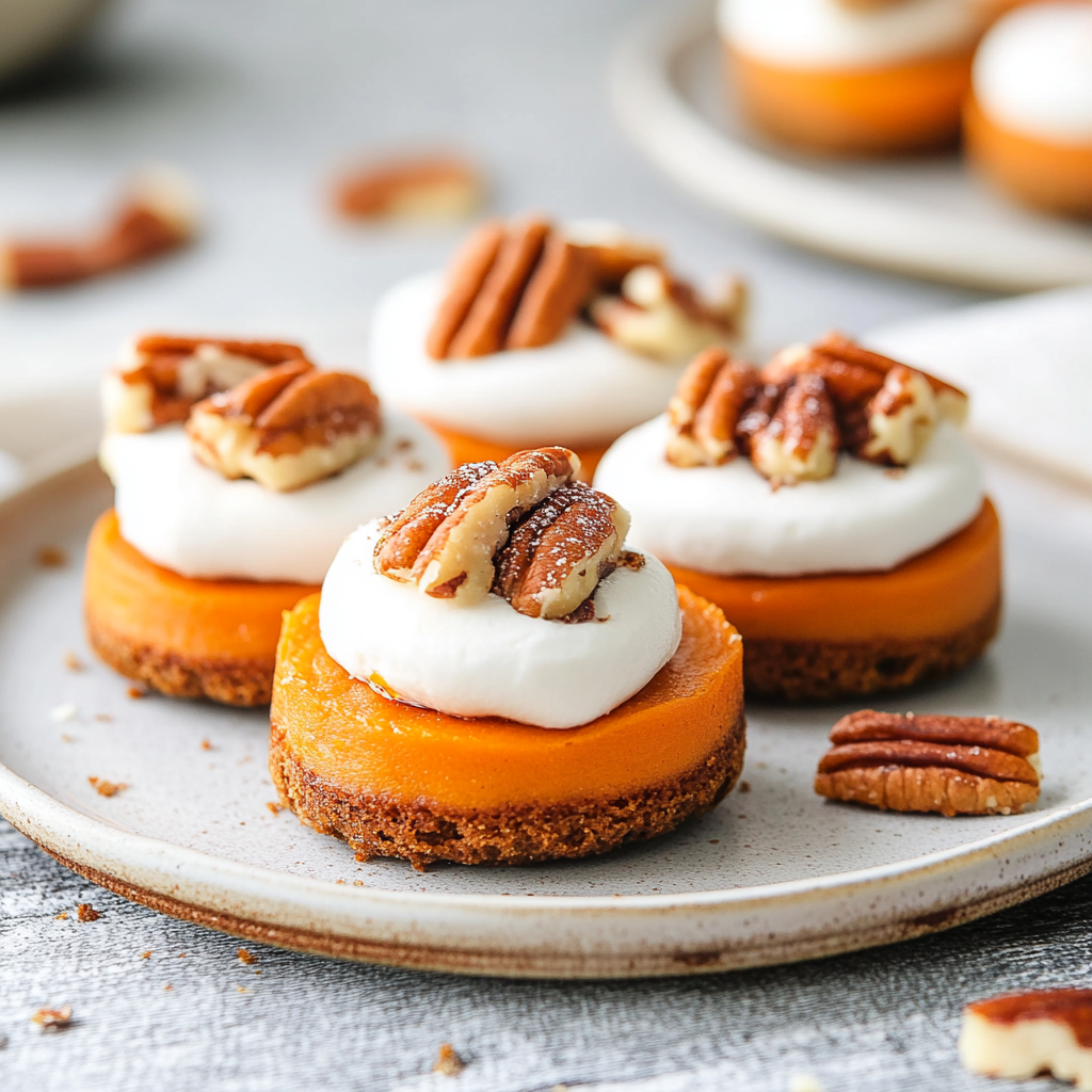 Recipe preparation for Sweet Potato Rounds with Marshmallow & Pecans