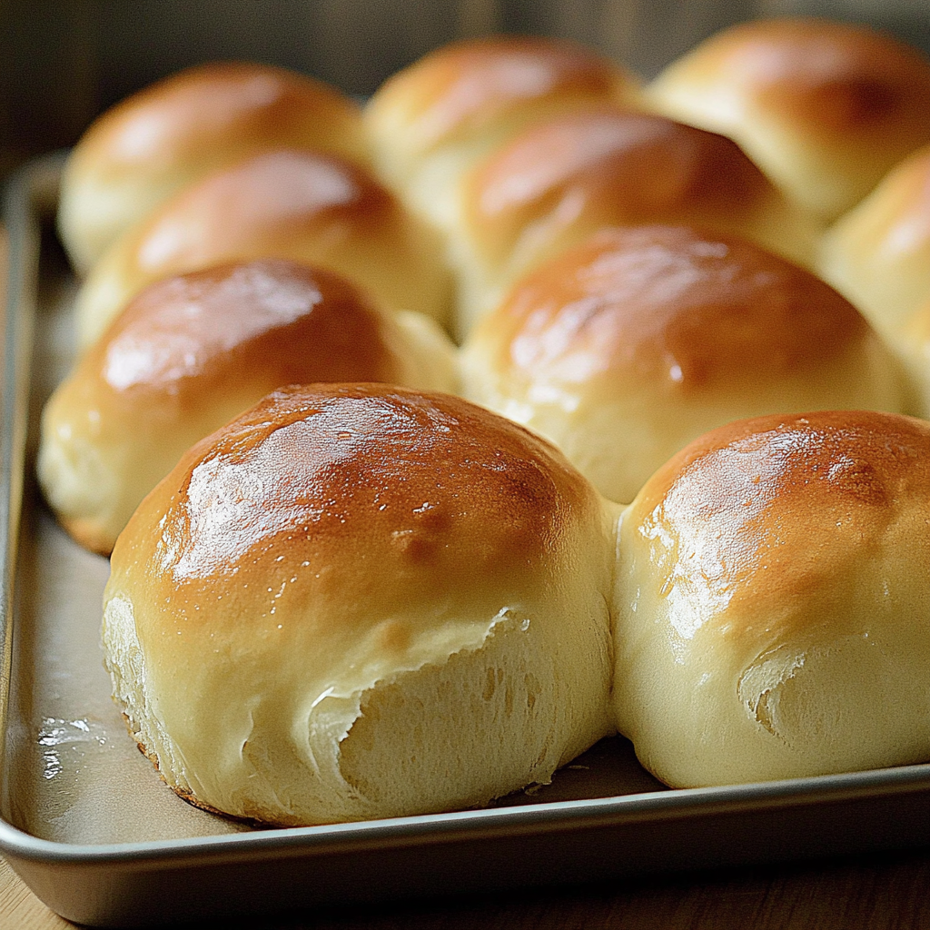 Recipe preparation for Fluffy Buttermilk Dinner Rolls