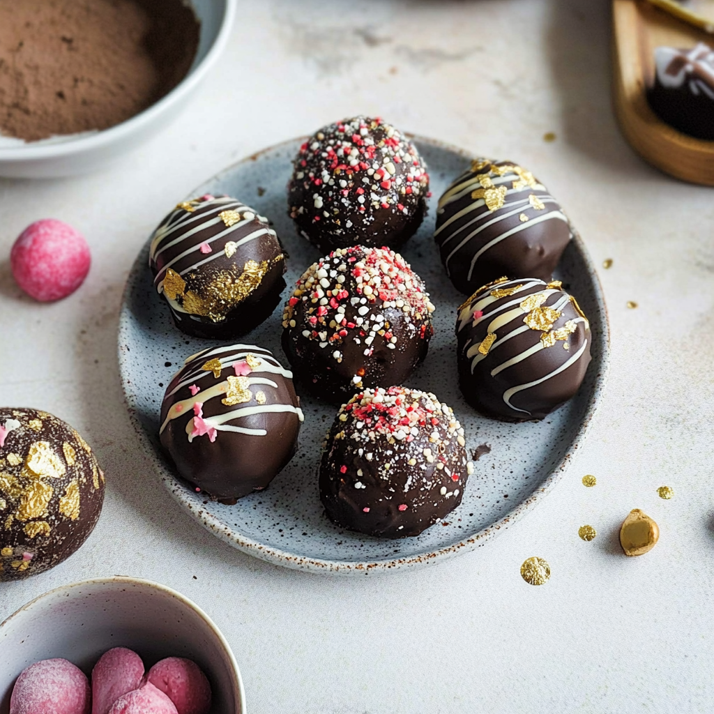 Recipe preparation for Hot Chocolate Truffles