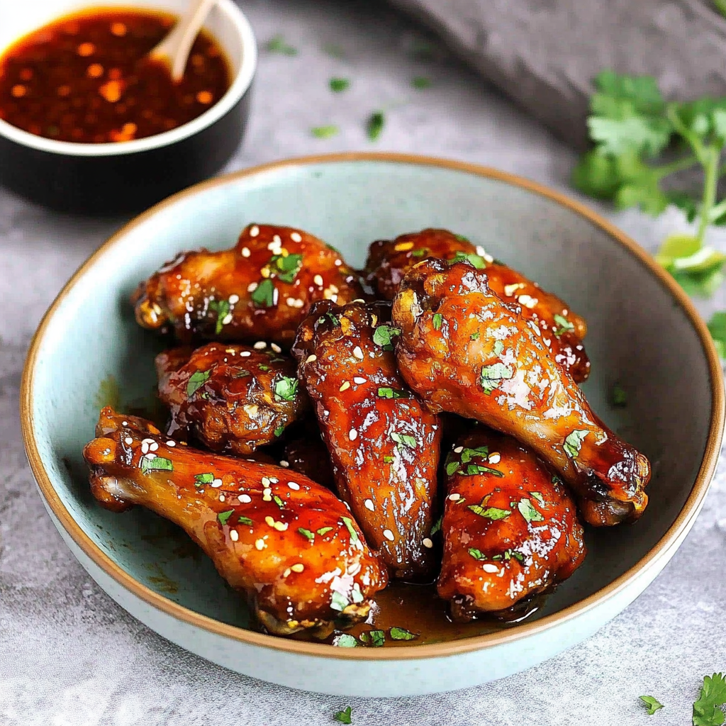 Recipe preparation for Spicy Honey-Glazed Chicken Wings