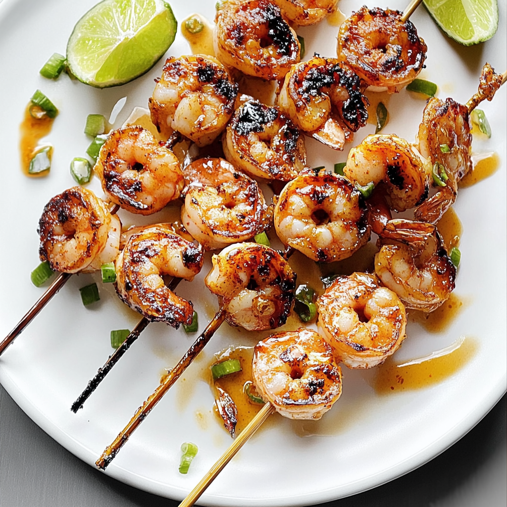 Recipe preparation for Smoked Paprika Shrimp Skewers