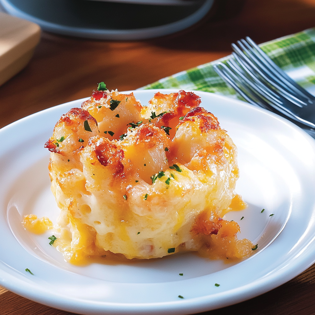 Recipe preparation for Lobster Mac and Cheese Bites