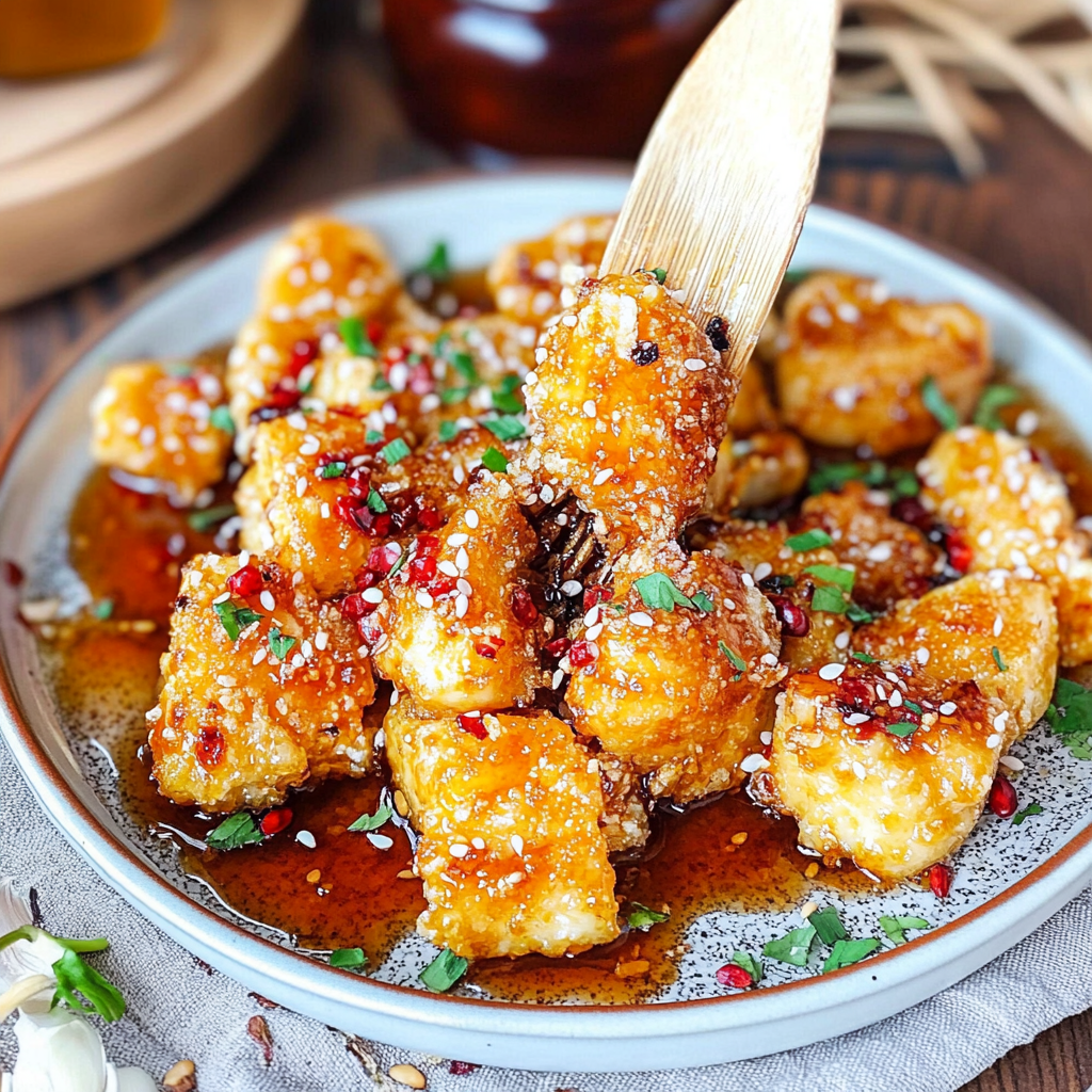 Recipe preparation for Crispy Halloumi with Hot Honey