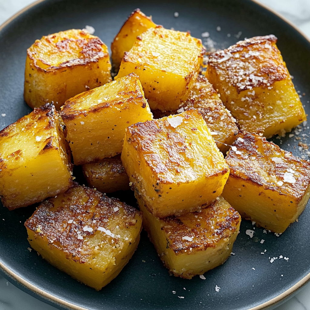 Recipe preparation for Crispy Potato Pave Bites