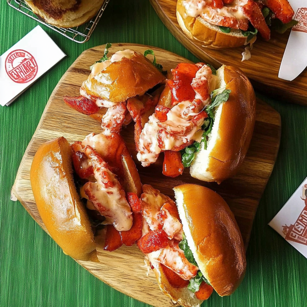 Recipe preparation for Lobster Brioche Sliders