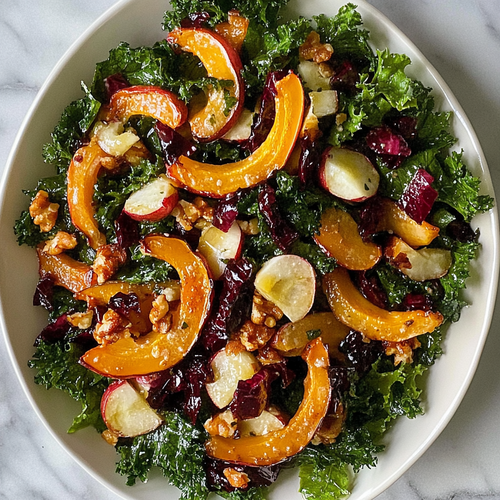 Recipe preparation for Winter Harvest Salad with Maple Dressing