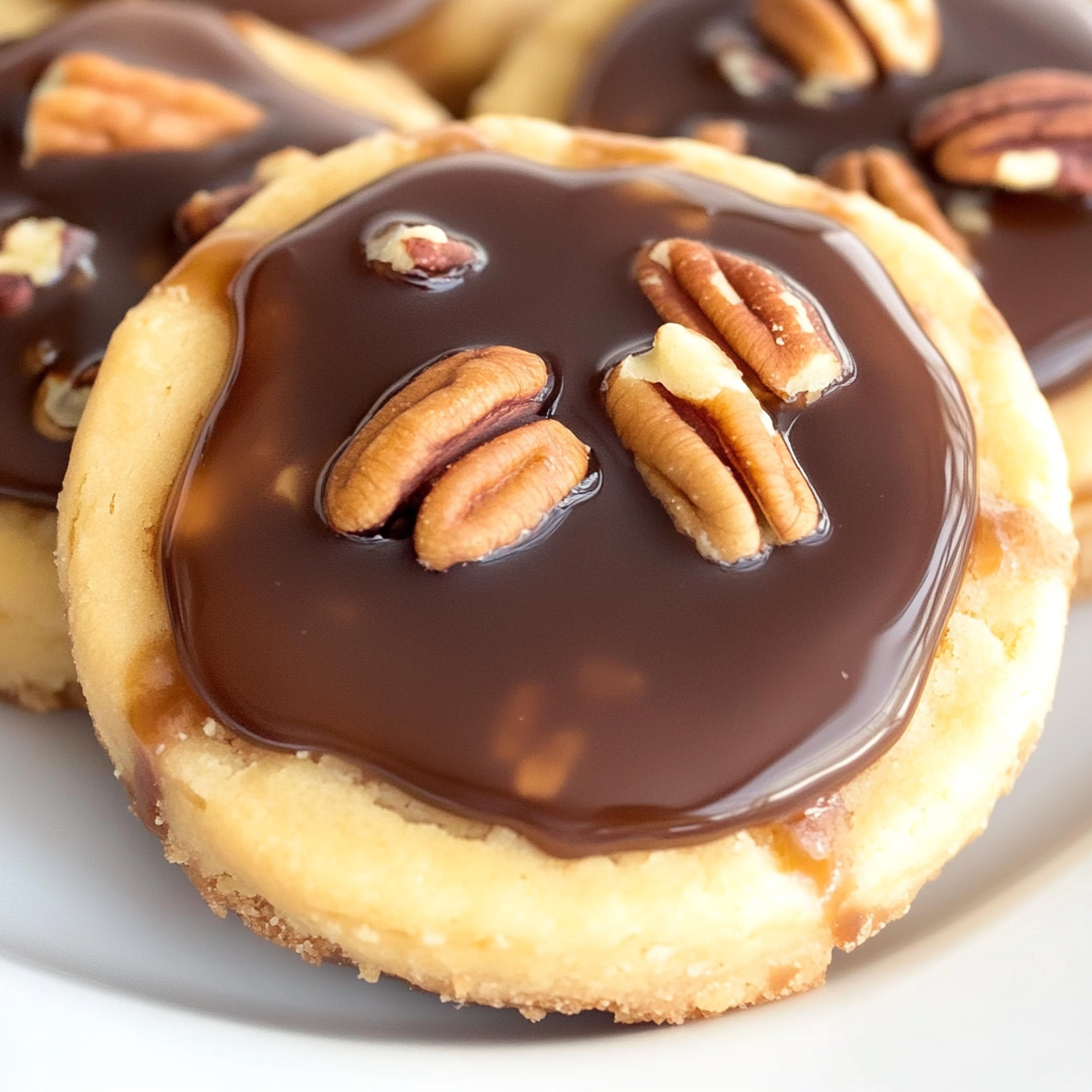 Recipe preparation for Holiday Caramel Pecan Shortbread