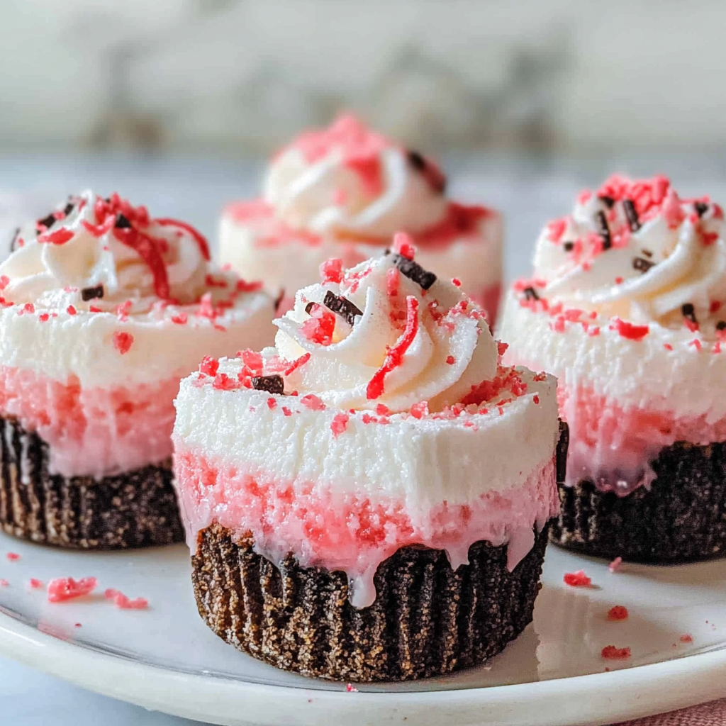 Recipe preparation for Peppermint Cheesecake Cups