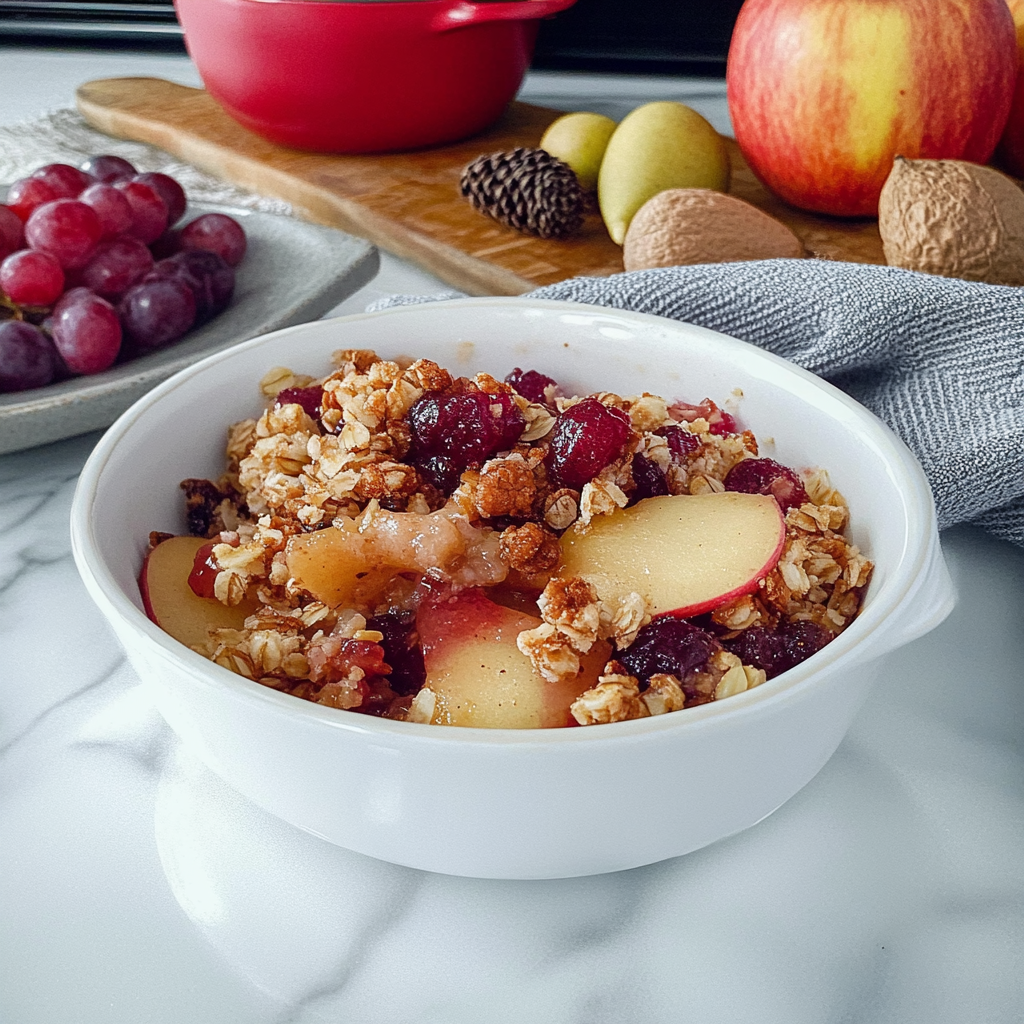 Recipe preparation for Cranberry Apple Winter Grain Medley
